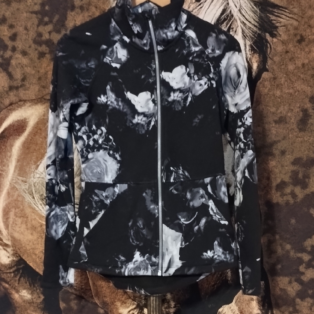 Skechers Black and Gray Floral Women's Ski Jacket